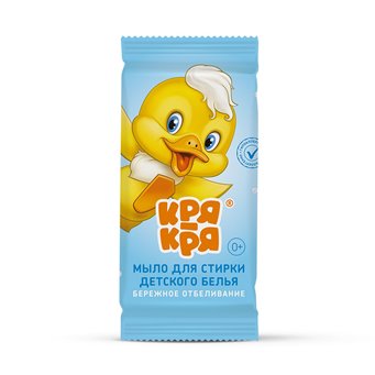  Мыло 180г Кря-Кря для стирки детских вещей всех типов тканей 28979