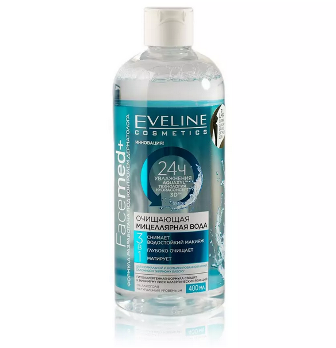  Мицелярная вода Eveline 400мл Очищающая 3в1 Facemed+
