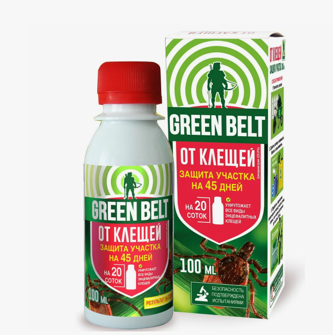  Концентрат от клещей для защиты участка 100мл 02-766 Green Belt (к48) ООО "Техноэкспорт"