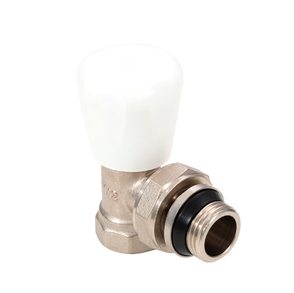  Клапан регулирующий 1/2" г/ш для радиатора угловой с уплотнением 02675 Aqualink