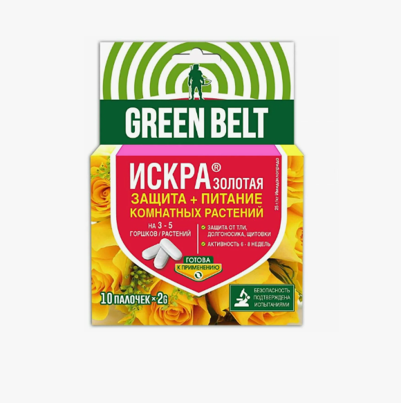  Искра Золотая Палочки для защиты комн.раст (10 шт) 01-439 Green Belt (у48) 