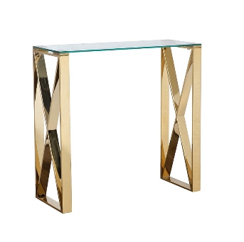  Консоль прозр.стекло/золото 120х40х78см 47ED-08201 GARDA DECOR