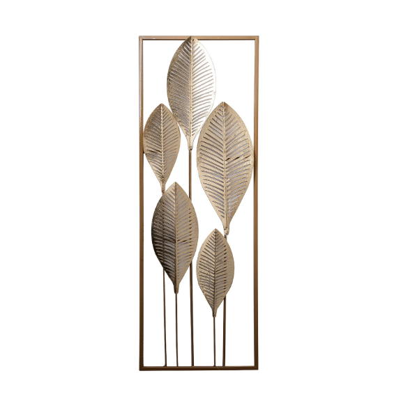  Панно декоративное Золотые листья 89,5х31,1х3,2см 37SM-12710 GARDA DECOR