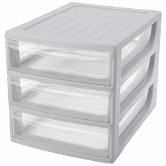  Органайзер для мелочей 3-х секц 195*254*264мм св-сер 433223730