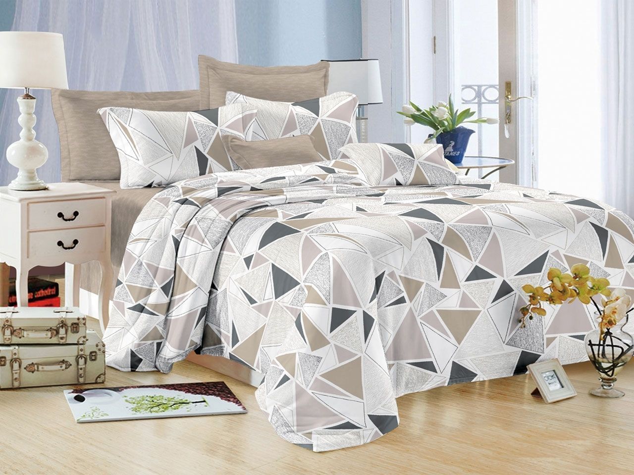  КПБ Евро микросатин Satin collection 2139 Маржери