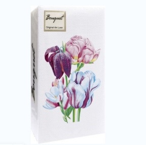  Салфетки бумажн. Bouquet Original de Luxe 2-х сл 20шт Весен.букет 33х33см 25177
