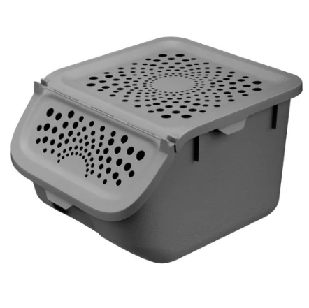  Контейнер для овощей 7,8л пласт 240*280*175мм серый 434293011