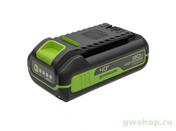  Аккумулятор 40В 2А*ч G40HP2 High Power GreenWorks 2958407