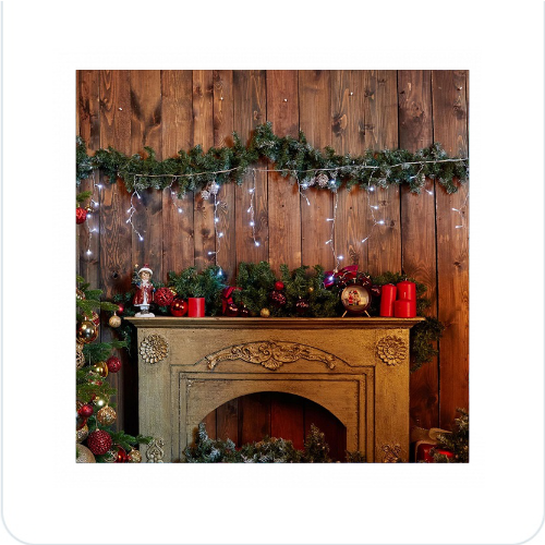 Гирлянда св/д бахрома 1,8м 48LED IP20 бел свет/прозрачный провод ULD-B1805-048/DTA White Uniel - фото