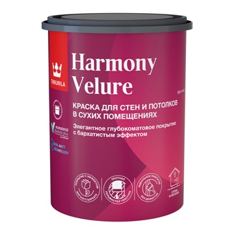  Краска в/д интерьерная 0,9л глуб.мат Harmony Velure A Tikkurila