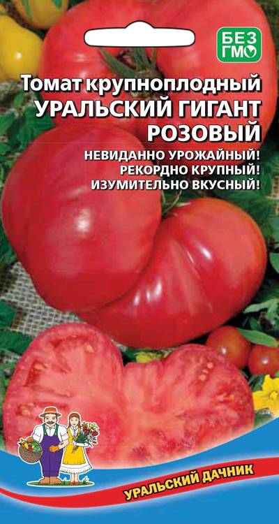  Томат крупноплодный Уральский гигант розов цв Урал.Дачник