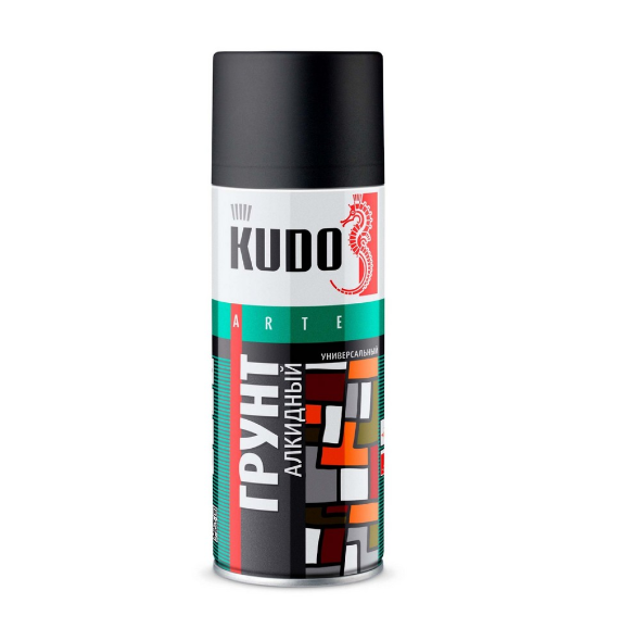  Краска аэрозольная грунт алкидный универсальный черный KU-2003
