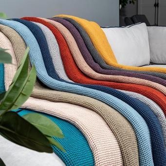  Плед интерьерн 130х170 161.151-05040 Вафля 18-4726 Донецк