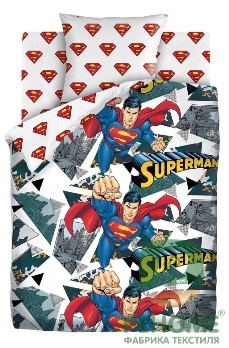  Постельное белье детское 1,5 поплин 674471 Супермен