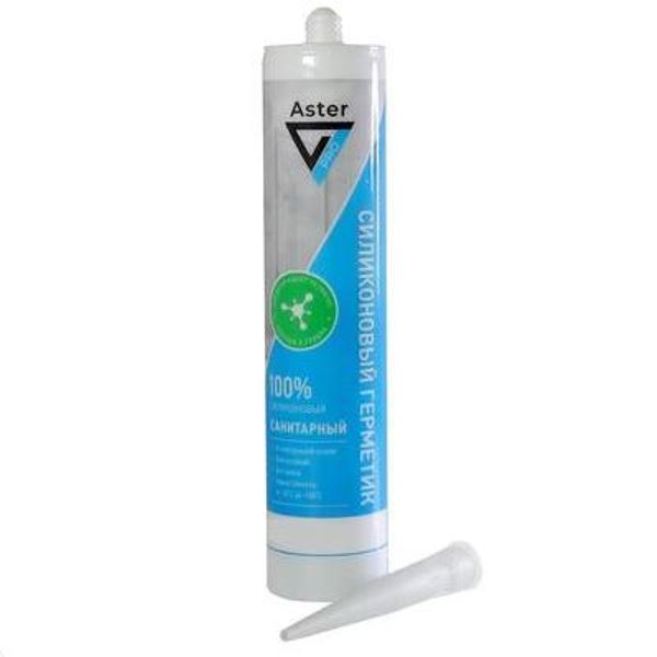  Герметик силиконовый санитарный 300мл прозрачный Aster SEAL-300-SAN-CLR
