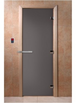  Дверь банная 190*70см Графит 8мм стекло DoorWood DW02550