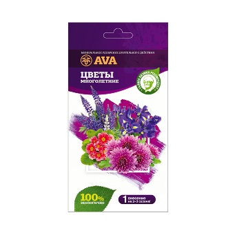  Удобрение AVA 100г  для многол. садовых цветов (дой-пак) комплекс. минерал. ООО "Вита-АВА"
