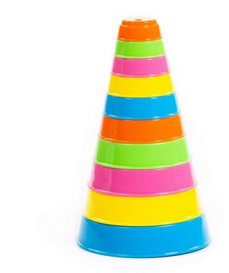  Пирамидка занимательная 10 эл h=175мм 35042