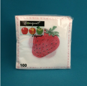  Салфетки бумажн. Bouquet Elegant 1-но сл 100шт Клубничка 57386