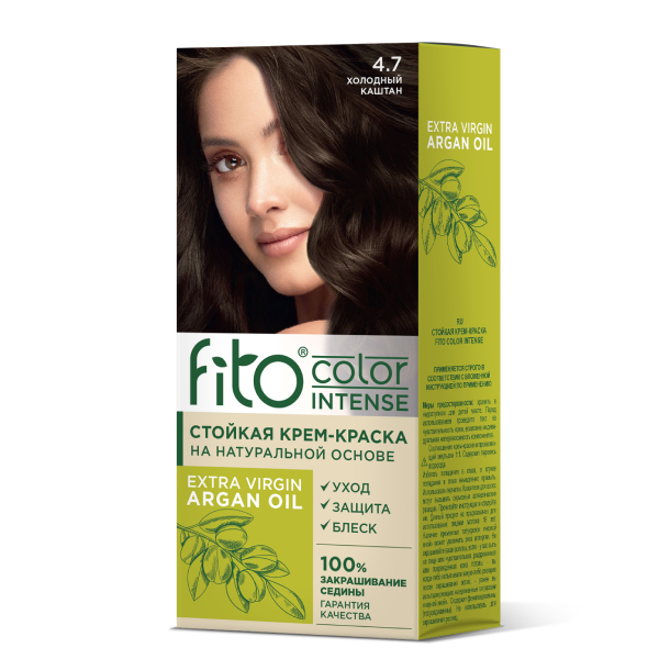  Краска для волос 4.7 холодный каштан Fitocolor intense