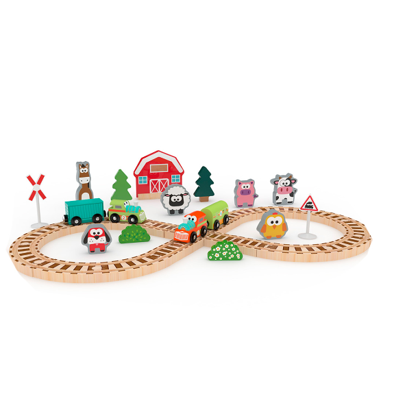  Набор игровой деревянный J'adore Авто трек Ферма 833304
