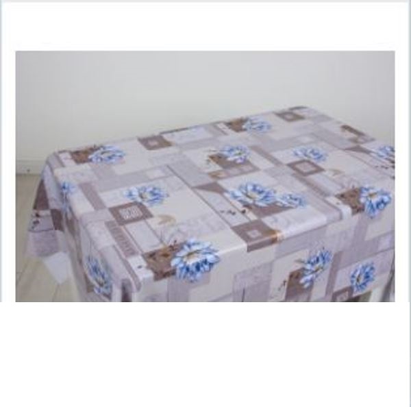  Клеенка Полли 140см ST5735-1 Серебряные лотосы 15720