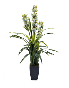  Орхидея CYMBIDIUM искусств. белая в горшке h110см 9BJ-911-45 GARDA DECOR