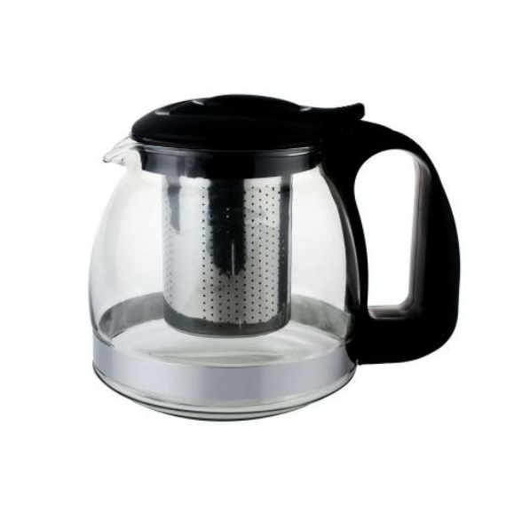  Чайник заварочный 0,7л мет/сито черн AST-006-SY-700TBL