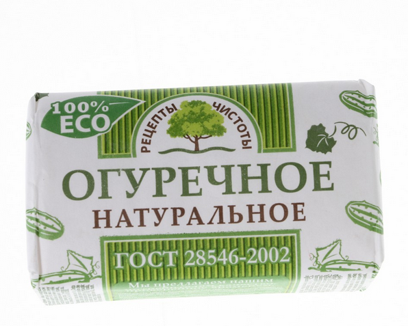  Мыло 180г Огуречное Рецепты чистоты НМЖК 139