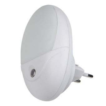  Ночник светодиодный 1Вт Овал фотосенсор день-ночь белый DTL-317 White Sensor Uniel