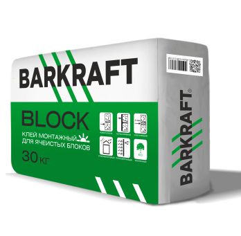  Клей для газобетона летний 30кг BLOCK BARKRAFT