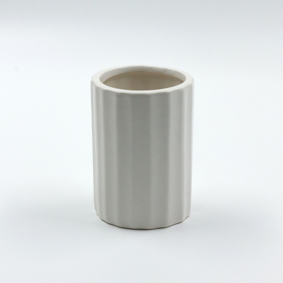  Стакан керамический белая глазурь 13782