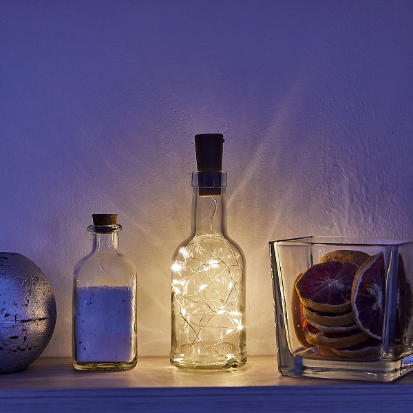  Гирлянда св/д Роса 2м 20LED тепл бел IP20 на батарейках ULD-S0200-020/SCR/3LR WARM WHITE