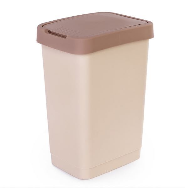  Контейнер для мусора 25л бежевый М8972 