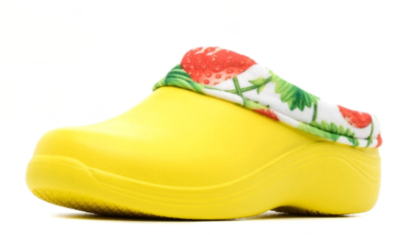  Сабо жен. р.39-40 утепл флис арт.211ЖУФ желтый-клубника ЭВА 