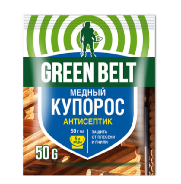  Медный купорос 50г от болезней раст,плесени,гнили,антисептик Green Belt (к100)