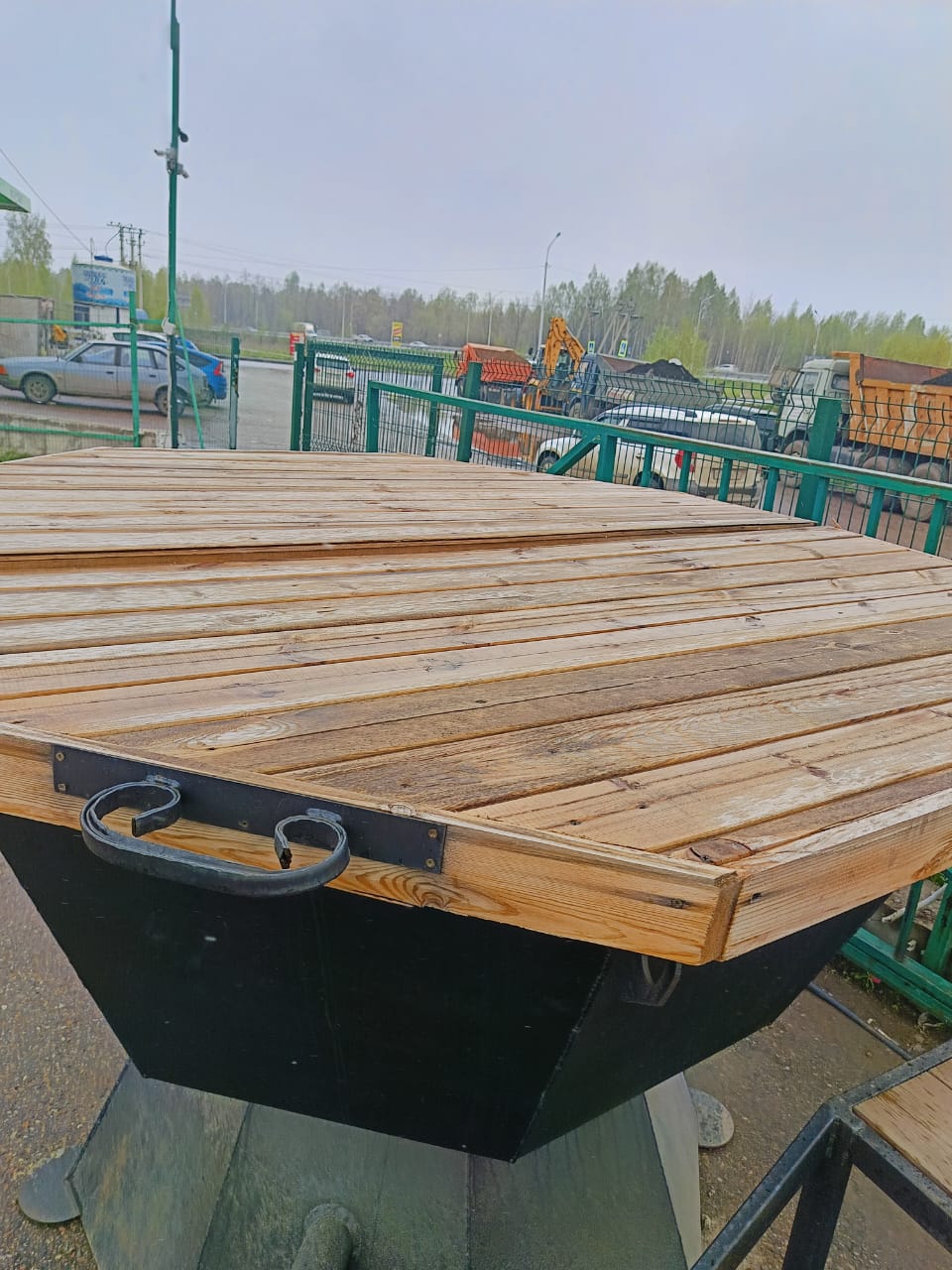  Чан банный d2100мм с печкой, крышей, лестницей 1200л