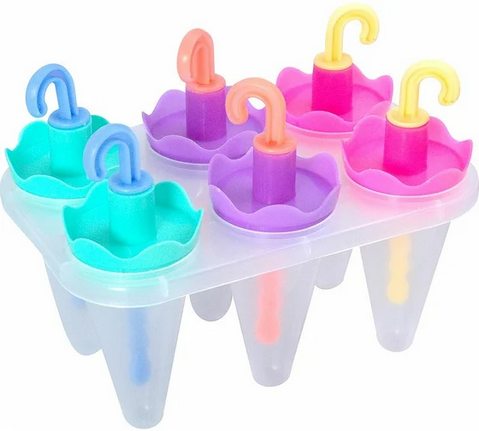  Форма для мороженого Яркие зонтики 6ячеек VL80-353
