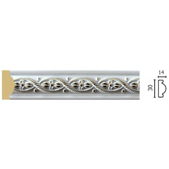  Профиль интер (багет) 3*1 белый М3-7