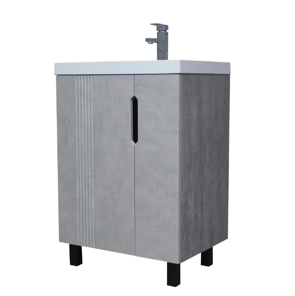  Тумба под умывальник  Марта Bazis 60 DA3503T без ящика бетон  Айсберг 