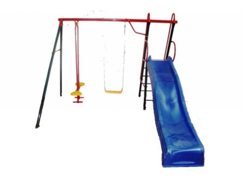  Качели детские до 50кг садовые с горкой Солнышко-5 240*183*186