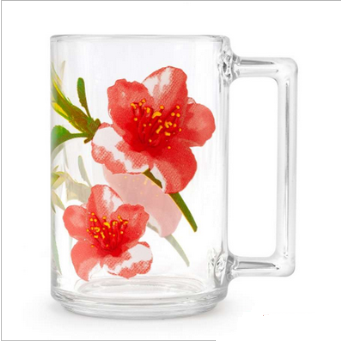  Кружка 320мл Фитнес Цветы 1 Q0919