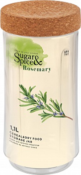  Банка 1,1л д/сыпуч продукт пробк.крыш SE105810996 Rosemary
