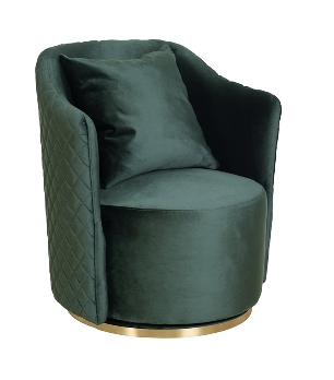  Кресло Verona вращающееся, велюр зеленый Bel37/золото 70х77х80см GARDA DECOR