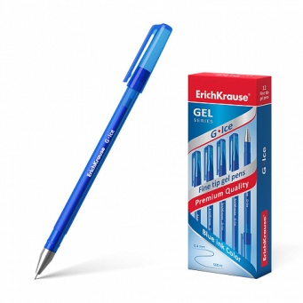  Ручка гелевая 0,5мм синий G-ICE ErichKrause 161236