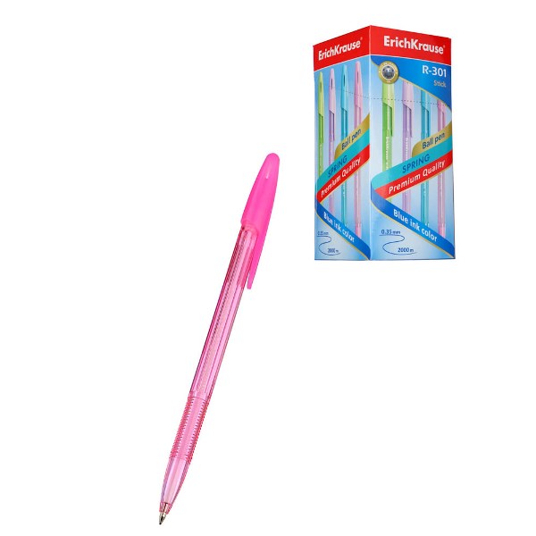  Ручка шариковая син. 0,7мм ClipStudio Спринг Стик 627-121