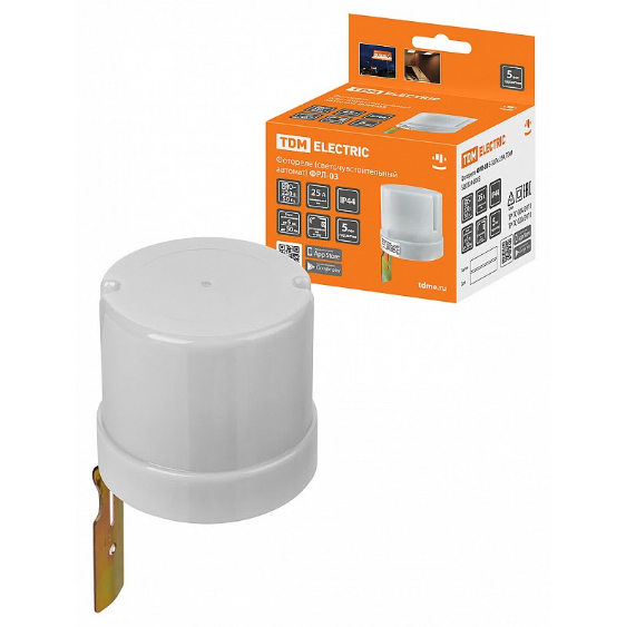  Фотореле ФРЛ-03 25А 5-50Лк IP44 SQ0324-0003 TDM