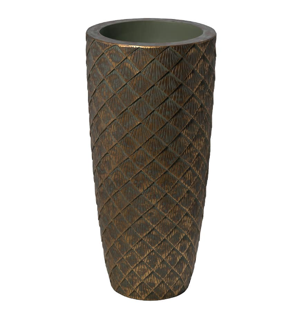  Кашпо d37х90см с золотым орнаментом GARDA DECOR
