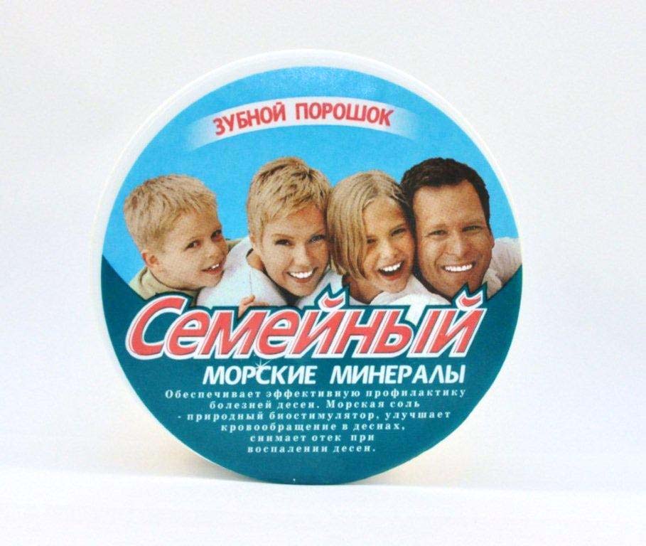  Зубной порошок 75г Семейный с морскими минералами банка