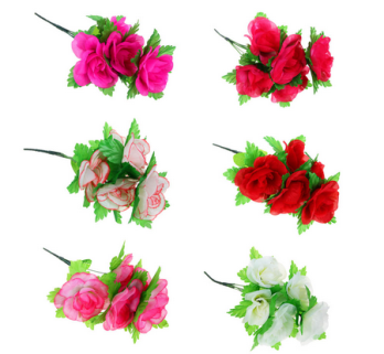  Букет иск. цветов в виде роз 30-35см Ladecor 535-161